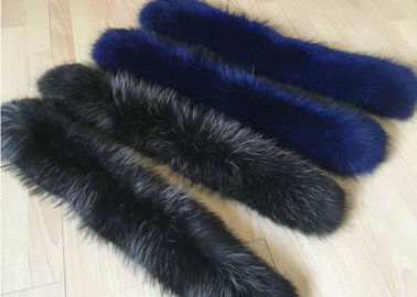 China Raccoon Fur Neck Collar Scarf For Coat Hood , Windproof Raccoon Fur Pelt  supplier