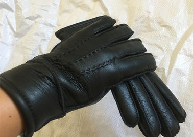 China Mens Australia Warmest Sheepskin Gloves Fur Lined Soft Leather For Windproof supplier