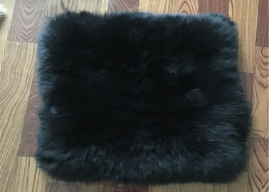 China Long Hair Lambs Wool Padding For Chair , Soft Sheepskin Floor Cushion 45 X 45 Cm supplier