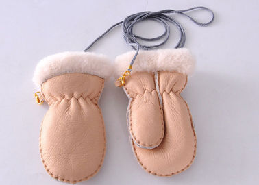 China 3 - 8 Years Childrens Warmest Sheepskin Gloves With Customized Logo supplier