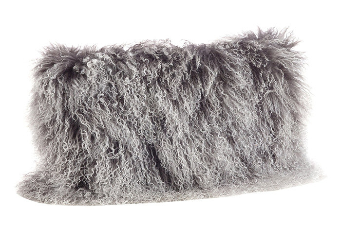 Tibetan Sheepskin Sofa Pillow Covers 10 15cm Long Curly Hair For