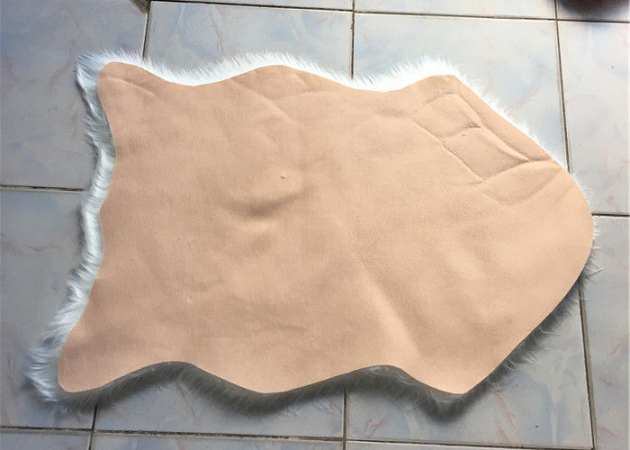 Home Living Room Fluffy Faux Fur Rug Anti Slip White Faux