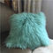 Retangular Single Sided Mongolian Fur Pillow Zipper Closure For Home Textile Sofa supplier