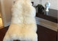 Home Decorative White Real Sheepskin Rug Long Merino Wool 60 X 90cm Natural Shape  supplier