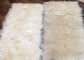Mongolian Rectangle Real Sheepskin Rug Long Curly Tibet Wool With Dyed Color supplier
