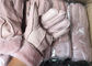 Smooth Surface Winter Warmest Sheepskin Gloves Double Face Pink  L Size supplier