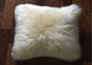 Australia Sheepskin Sofa Throw Pillows Single Sided Fur With Custom Color / Size supplier