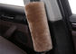 Universal Car Merino Sheepskin Seat Belt Cover Soft 14x24cm For Protecting Neck supplier