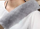 Gray Soft Wool Car Sheepskin Seat Belt Cover Warm For Comfortable Driving supplier
