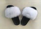 Soft Children Fox Fur Slippers Real Fur Lightweight Comfortable For Walking supplier