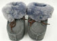 Natural Super Soft Fur Double Face Australian Baby Sheepskin Boots Grey / Pink supplier