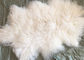 Mongolian lambswool blanket Long curly hair Tibetan Lamb fur skin Pelt rug plate supplier
