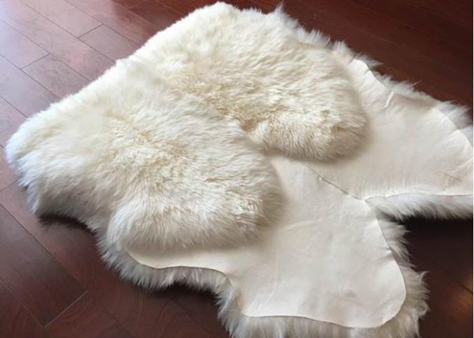 Real Sheepskin Rug Large Ivory White