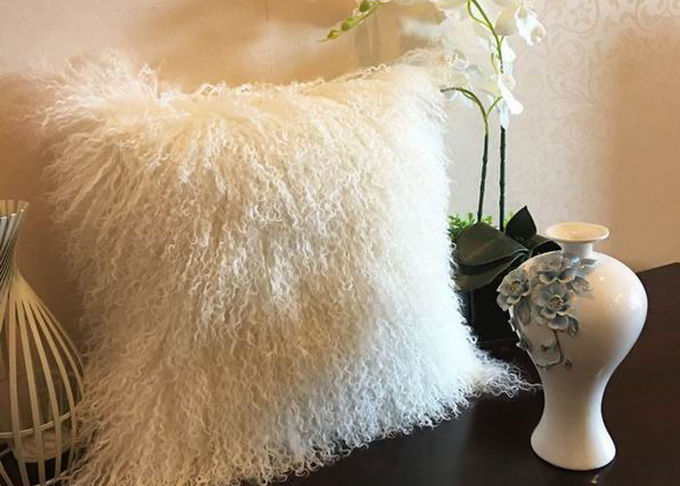 white fuzzy pillow covers