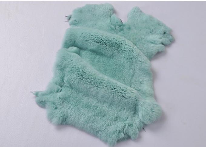 Sheared Rabbit Fur Coat Usage , Fluffy Hairs White Rabbit Fur Pelts For Garment
