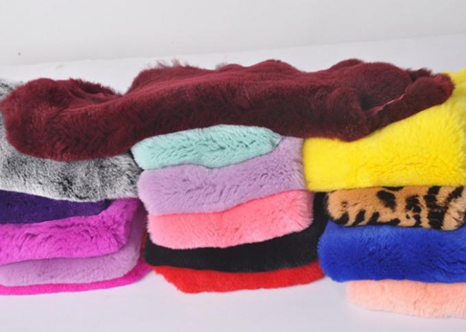 30*40cm Rex Rabbit Fur Skins Warm Soft , Chinchilla Rex Fur With Natural / Dyed Color
