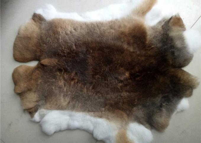 Sheared Rabbit Fur Coat Usage , Fluffy Hairs White Rabbit Fur Pelts For Garment