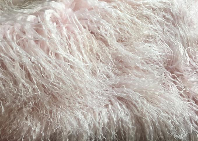 Home Genuine Mongolian Lamb Rug (2' x 4') Fur Throw Natural Fur Accent for Chair