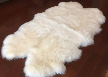 China Real Sheepskin Rug Customized Size 110 x180cm Australia Long Wool Hides Rug supplier
