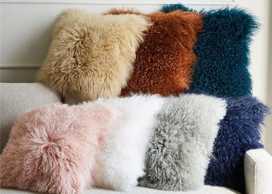 China 16 Inches Mongolian Fur Pillow supplier
