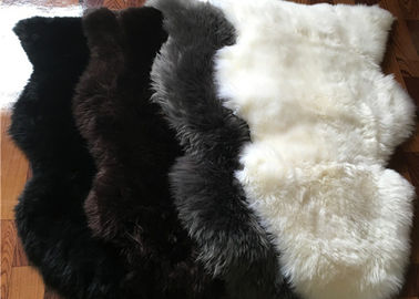 China Real Australia Sheepskin Prayer Rug Grey Black dyed Lambskin Long Wool Rug supplier