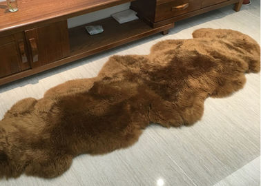China Real Sheepskin Rug Home Design Real Animal Fur Factory Direct Sale Dyed Brown supplier