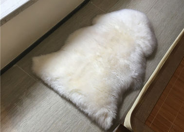 China Ivory White Shearling Australian Sheepskin Rug Anti Slip For Indoor Floor Mats supplier