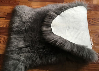 China Real Sheepskin Rug Light Grey Natural Long Wool Australia Single Pelt supplier
