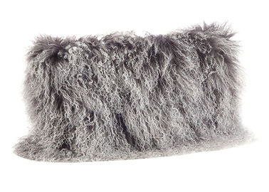 China Tibetan Sheepskin Sofa Pillow Covers 10-15cm Long Curly Hair For Bed / Sofa / Chair supplier