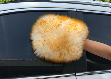 China Both Side  Lambswool Sheepskin Car Wash Mitt For Auto Cleaning / Polishing supplier