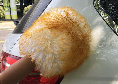 China Sheepskin Car Wash Mitt Long Merino Wool Genuine Sheepskin Car Cleaning Glove supplier