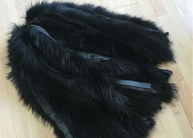 China Jacket Raccoon Mens Fur Collar 100% Handmade With Customized Colors / Size supplier