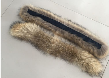 China Natural Colour Warm Raccoon Fur Collar Eco Friendly For Hood Kids Parka supplier