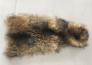 China Natural Color Raccoon Fur Collar Raw Skin A Grade 70 - 105cm For Garment / Home Textile supplier