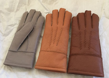 China Merino Lambswool Lined Gloves , Womens Shearling Sheepskin Mittens Waterproof supplier