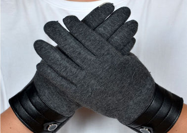 China Dark Grey Ladies Touch Screen Gloves , Winter Gloves With Touch Screen Fingers  supplier