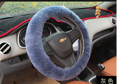 China Australian Merino Sheepskin Steering Wheel Cover With 36-38cm Diameter supplier