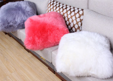 China Plain Fluffy Hairs Sheepskin Chair Cushion Cortical Delicate With Customized Sizes supplier