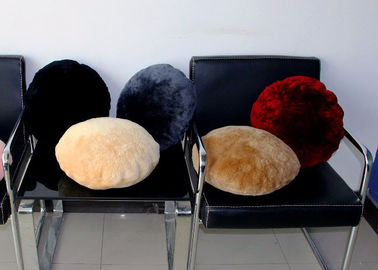 China Cream Plain 	Lambswool Seat Cushion Round With Australian Merino Sheep Fur supplier