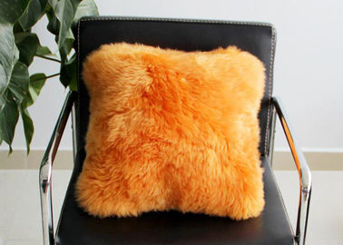 China Long Wool Decorative Pillows For Couch , Chair Brown Fur Throw Pillows Cover supplier