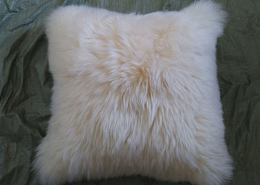 China Single Sided Sheep Fur Dining Room Chair Cushions Moisture Proof With Long Hair supplier