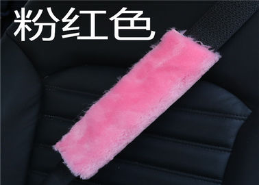 China Car Safety Sheepskin Seat Belt Cover Customzied Sizes With Soft Feeling supplier