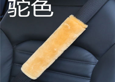 China 15X30CM Australian Sheepskin Seat Belt Shoulder Strap Cover , Seat Belt Neck Protector  supplier