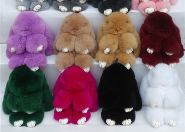China Luxury Rex Rabbit Fur Keychain Soft Comfortable For Knitted Hats Parts supplier