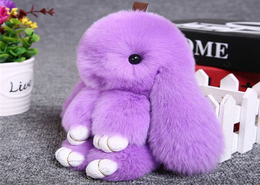 China Pink Rabbit Fur Keychain supplier