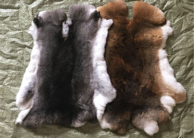 China Tanned Grass Rex Rabbit Skin Fur Customized Size For Accessories / Clothing supplier