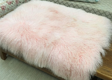 China Mongolian Sheepskin Rug Home Decorative Throw Long curly Lambskin fur Plate supplier