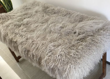 China Real Mongolian Tibetan Lamb Fur New Mongolian Fur fabric for throw pillow supplier