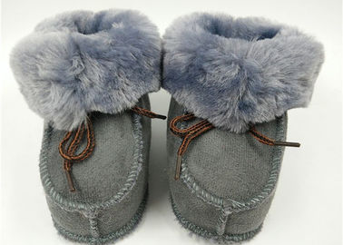 China Natural Super Soft Fur Double Face Australian Baby Sheepskin Boots Grey / Pink supplier