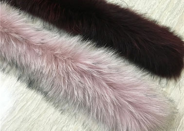China 80*20cm Detachable Real Fur Collar For Woman Natural And Dyed Color supplier
